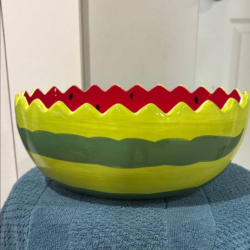 Vintage Avon Ceramic Watermelon-Themed Bowl